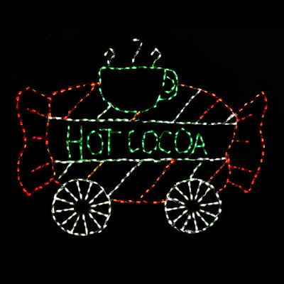 Hot Cocoa Train Car Animated LED Display