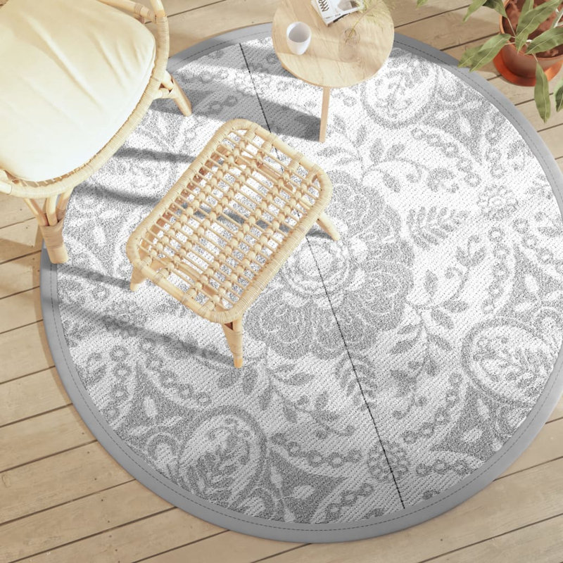 Outdoor Carpet Arakil Light Grey Pp, Round 160 cm