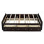 Structure de lit plateforme en bois avec 6 tiroirs-2133791390