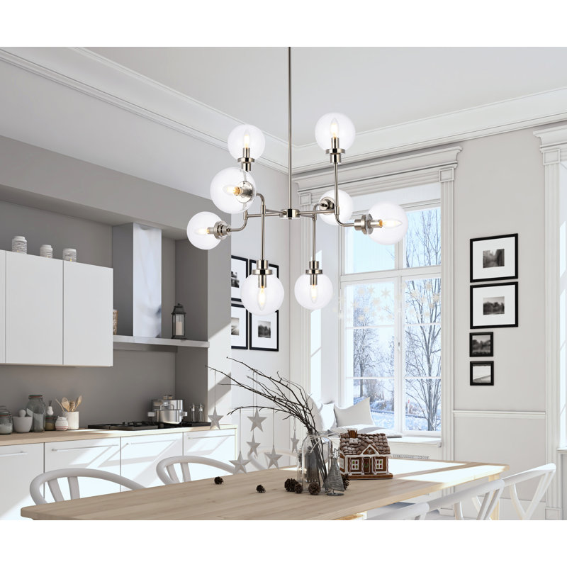 Orla 8 - Light Pendant, Clear, Polish Nickel