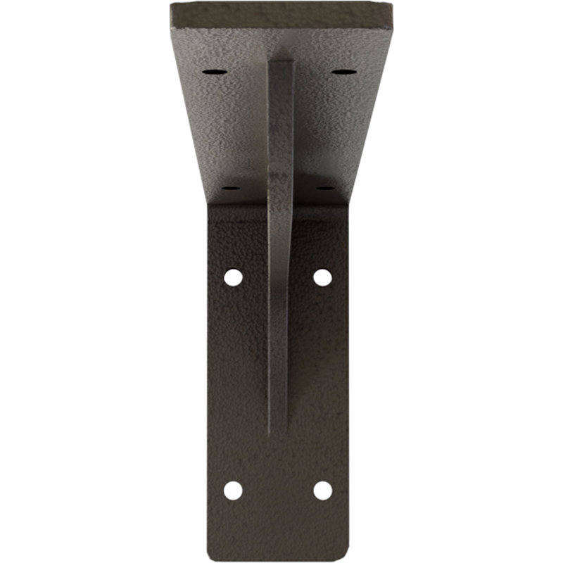 Support en acier Embrey, H 5,25 po x l 2 po x P 12 po, Bronze foncé martelé