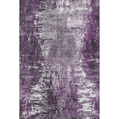 Premium Machine Washable Prisco Eggplant Rug