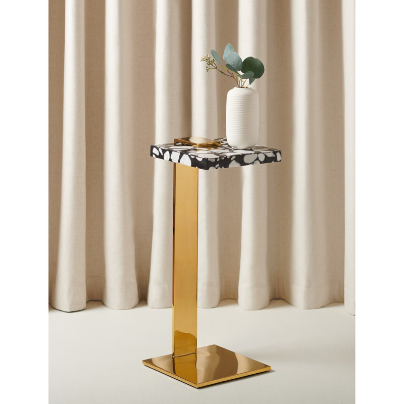 O'Hara End Table, Black, Gold