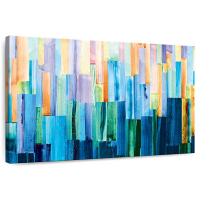 Pastel And Blue Abstract Lines