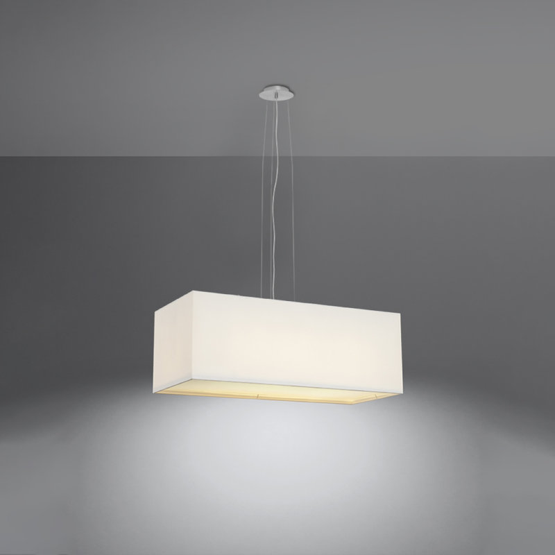 3 - Light Square/Rectangle Pendant, Black, 110cm H x 120cm W x 25cm D
