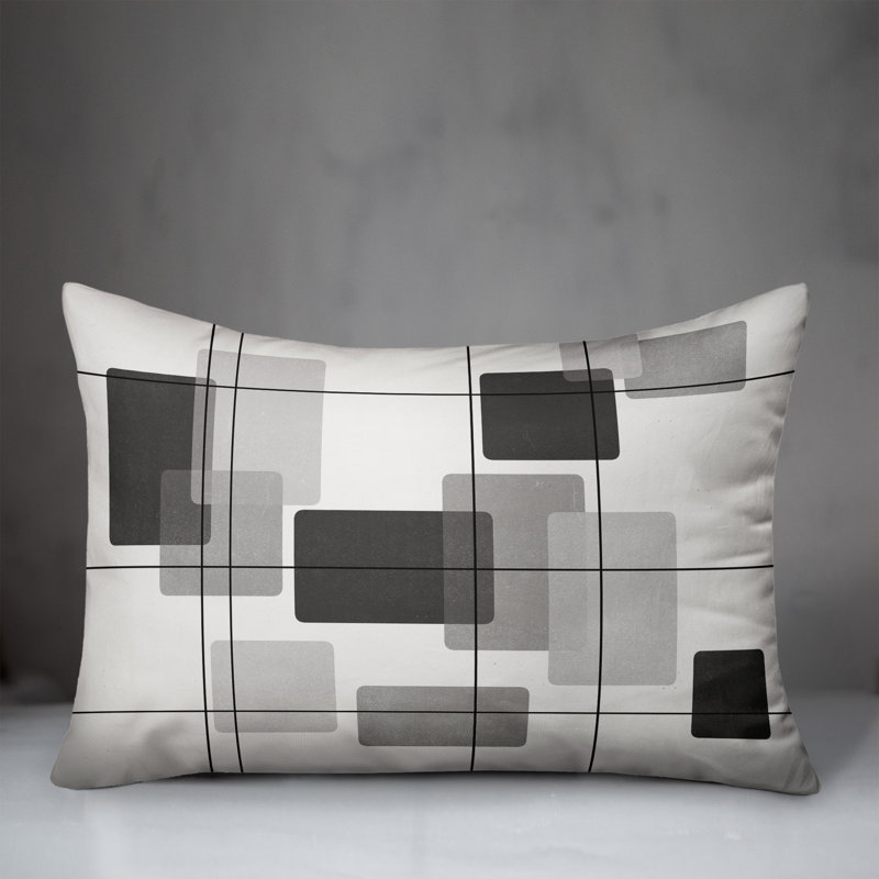Mid-Mod Geometric Reversible Throw Pillow