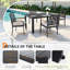 Ibrahim Patio 5-Piece Aluminum Dining Set with Sunbrella Cushions & Branch Backrest
