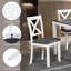 Ensemble de table de salle à manger 6 pièces avec banc, ensemble de table à manger en bois pour 6 personnes, ensemble de table à manger moderne pour 6 personnes pour la salle à manger, cuisine, gris et blanc deux tons