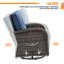 Ensemble de conversation pour patio en osier pour 5 personnes avec coussins Aristil-120284791