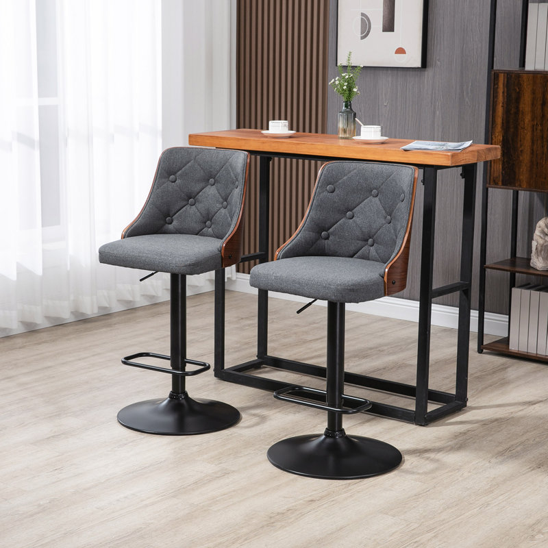 Tabourets de bar réglables pivotants en lin de style moderne pour la maison