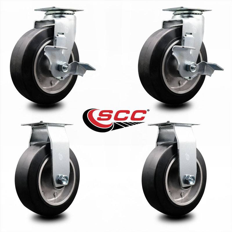 Rubber on Aluminum Caster