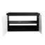 Meuble-lavabo moderne 36 po avec porte à fermeture douce, meuble-lavabo mural noir / blanc