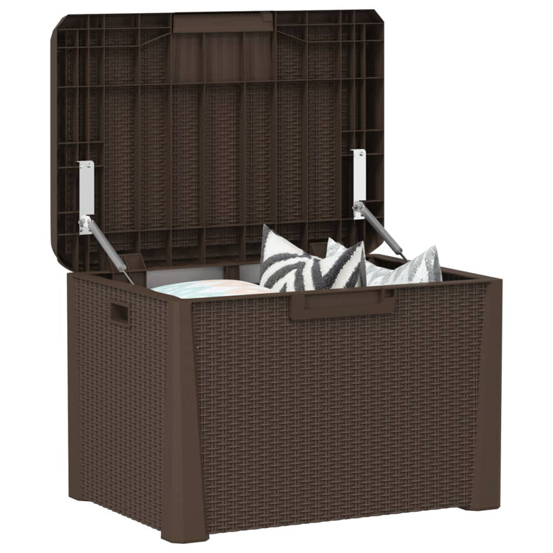 Boîte de rangement en polypropylène 33 gallons, Brun