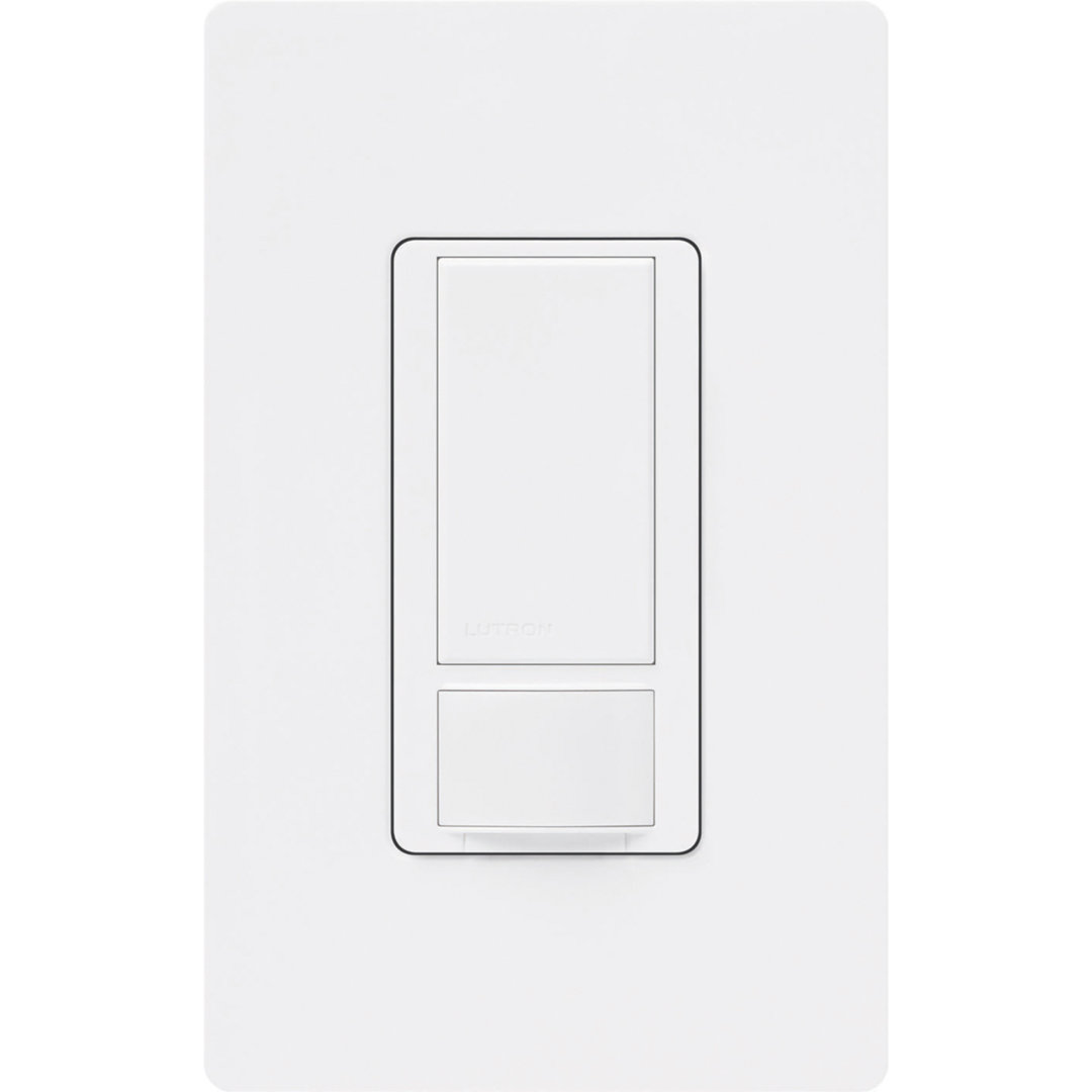 Lutron Maestro Occupancy 5 amps Single Pole Motion Sensor Triple Combination Switch White 1 pk Lutron