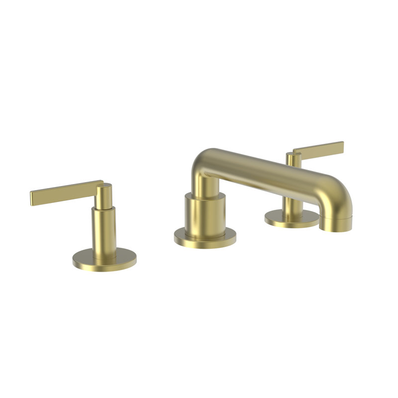 Tolmin Widespread Bathroom Faucet with Drain Assembly, Satin Brass (PVD)