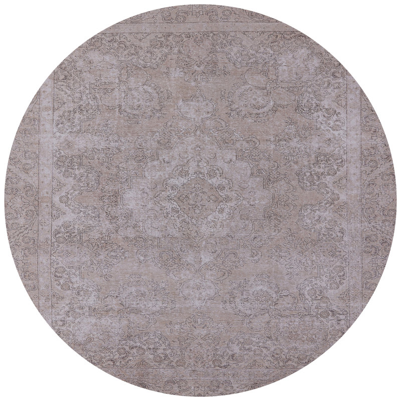 Tapis oriental gris Norvin, Rond 7 pi