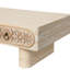 Table basse à bord arrondi avec tiroir en bois massif à motif de fleurs, convient aux petites pièces, finition aux tons chauds, table de tiroir de 39,4 po de longueur, esthétique contemporaine, l 23,6 po x l 13,8 po, espaces limités