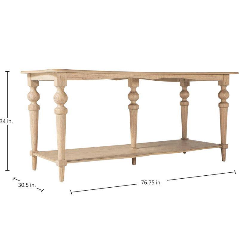 Nirvana 76.63" Solid Wood Console Table