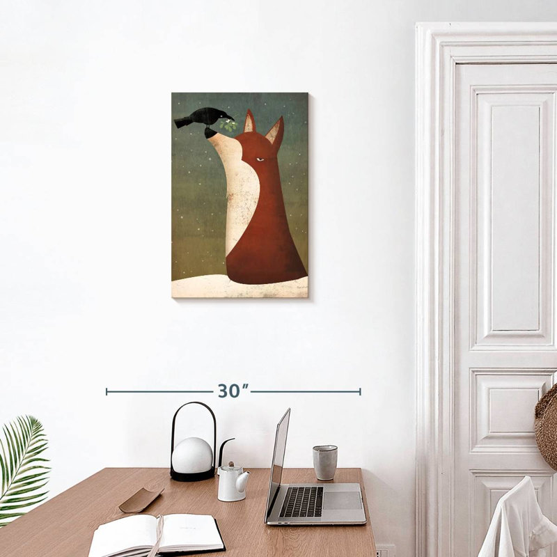 Brampt Fox And Mistletoe, 24" H x 16" W