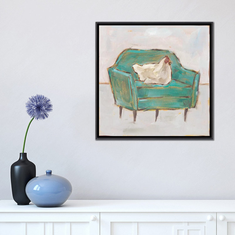 «Summer Glow I» par Ethan Harper - reproduction d'art, H 18 po x l 18 po x 1,5 po, Toile blanche encadrée, Pas de tapis