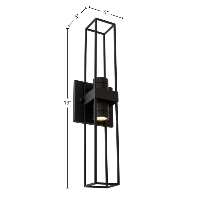 Applique murale d'extérieur 2 LT noir mat Kalco