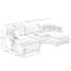 Canapé modulaire surdimensionné avec repose-pieds convertible, canapé 3 places avec 2 repose-pieds, canapé en forme de U-1053475363