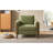 Elara Modern Oversized Upholstered Accent Chair with Curved Handrail and Wooden Legs-2106457574-2088022786