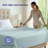 100% Organic Viscose From Bamboo Flat Sheet Only, 300 Thread Count, Extra Wide, Cooling & Breathable, Double Stitching, Bedding Sheet - Gift-Ready Packaging (Coastal Blue)-111656279-111656270