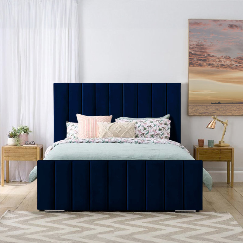 Arlon Upholstered Bed, Single (3'), Marine