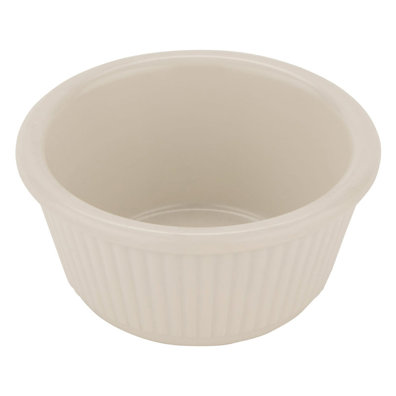 GET Plat de cuisson en mélamine et ramequin, Ivoire