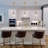 1-Light Modern Pendant Light With Ribbed Glass
