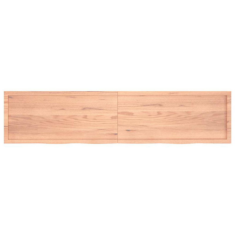 Tablette de rangement flottante vidaXL, H 2,4 po x l 70,9 po x P 23,6 po, Marron clair