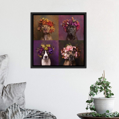 " Pit Bull Flower Power, Brenda, Chopper, Suzie, And Sweetie " by Sophie Gamand