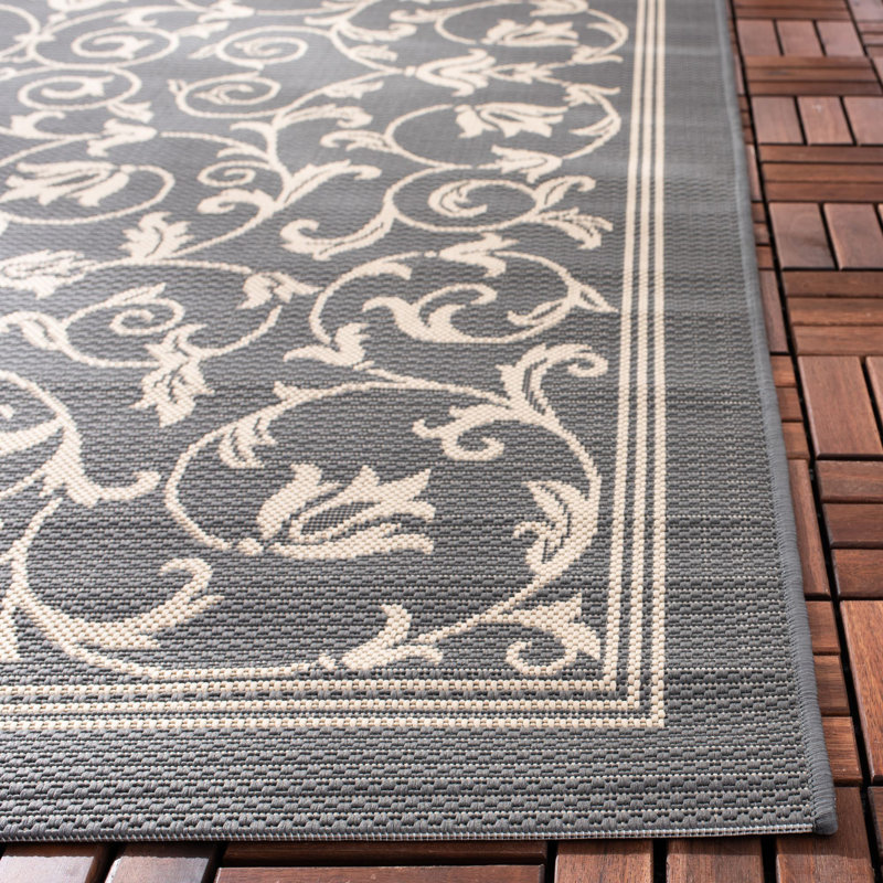 Tapis d'intérieur / extérieur à motif floral Galena Performance, Tapis de couloir 2 pi 3 po x 10 pi