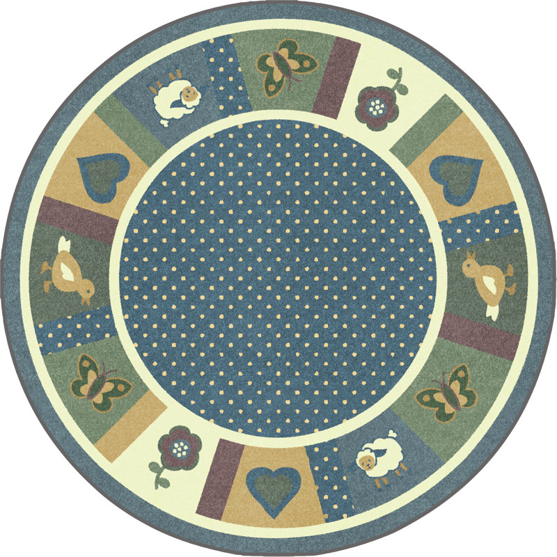 Tapis Seeing Spots par Joy Carpets, Rond 7 pi 7 po
