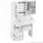 29.2" Small Size Left Drawer Desktop Vanity Table with Cushioned Stool and Brightness Adjust LED Mirror-113847158