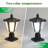 14.9'' Solar Powered Integrated LED Color Changing Outdoor Floor Lamp