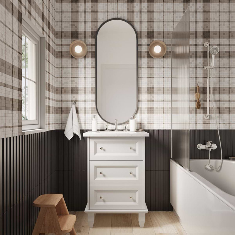 Nora 24" Freestanding Standard Single Bathroom Vanity with Top, White