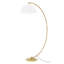 Montague - 1 Light Floor Lamp - Aged Brass Frame - White Shade