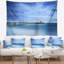 Tapisserie «Seascape Pier Infinite to Blue Sea»-28505005