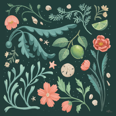 " Seaside Botanical II Dark " by Janelle Penner