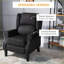 Fauteuil de massage inclinable et chauffant inclinable vintage inclinable avec télécommande Recliners | Noir | Tissu-2026997205