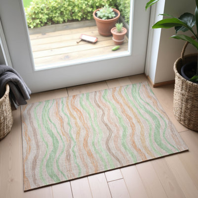 Premium Machine Washable Harjo AMF1581 Stripes Rug
