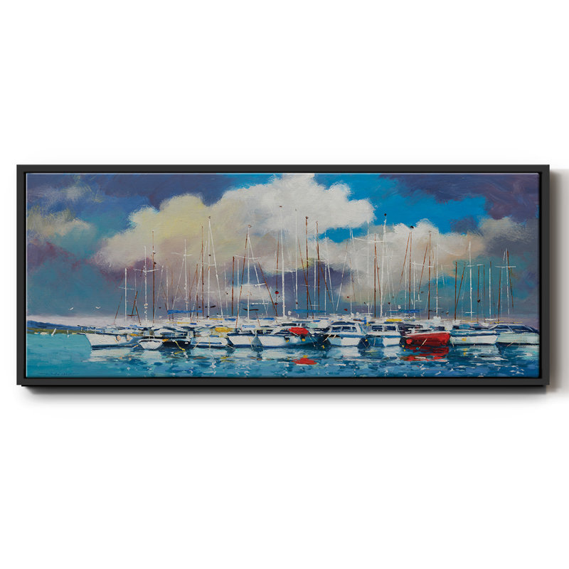 Abstract Port- Framed Canvas, 24" H x 60" W