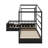 Wood House Bed, Solid L Structure with Fence and Slatted Frame for Sturdy Support and Elegant Design-1942571577