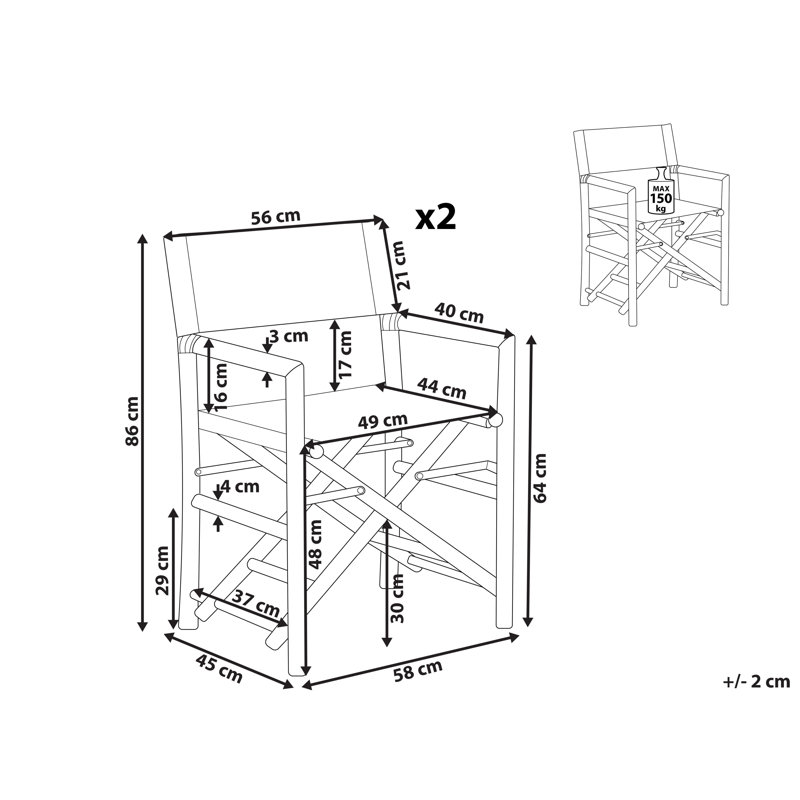 Thurley Folding Director Chair