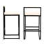 2 chaises de bar modernes recouvertes de similicuir beige avec cadre en métal pour îlot de cuisine, comptoir et salle à manger-667529574