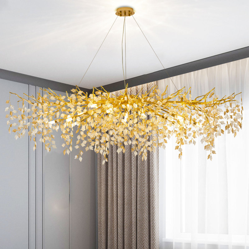 Akari Lanterns Art Glass Leaves Tree Branch Chandelier - Wayfair Canada