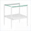 Verre trempé Ensemble de 2 tables basses en panneau de fibres à densité moyenne pour salon, facile à nettoyer et amp; Peu encombrant