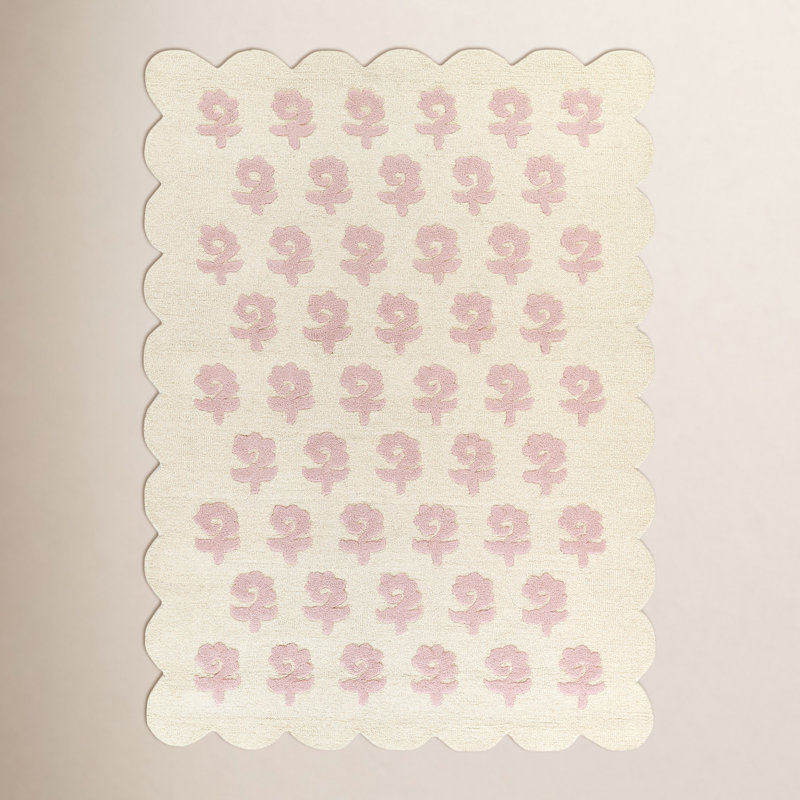 Tapis rose en laine touffeté à la main Momeni Lily 5 pi x 7 pi 6 po, Rectangle 5 pi x 7 pi 6 po
